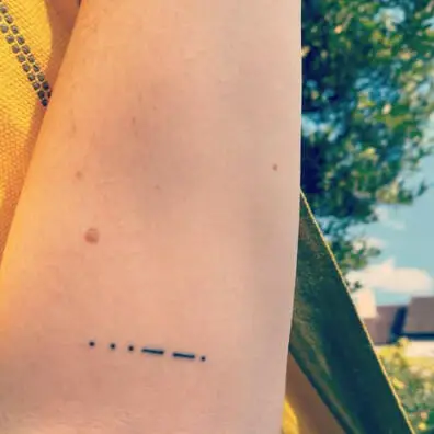 Daddy’s Remembrance Morse Code Tattoo