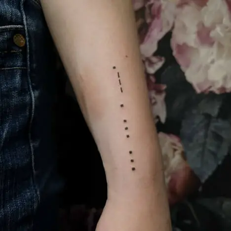 Dots And Dashes Morse Code Tattoo