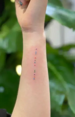 Encoded Message Morse Code Tattoo