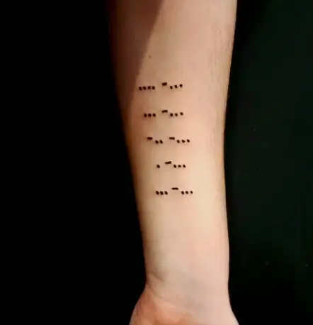 Family Initials Morse Code Tattoo