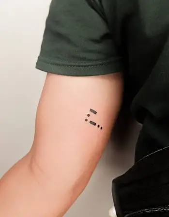 Tel Morse Code Tattoo